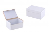 Petite boîte en bois multi-usages 75x50x40 blanche