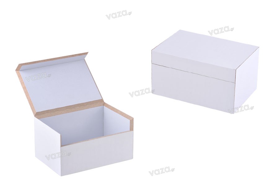 Scatola di legno multiuso di dimensioni 75x50x40, di colore bianco.