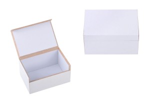 Petite boîte en bois multi-usages 75x50x40 blanche-3