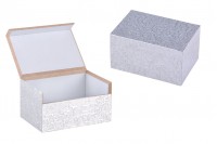 Multi-purpose 75x50x40 wooden box silver