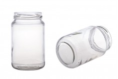 A standard 370 ml cylindrical glass jar to contain 500 gr of honey - 22 pcs