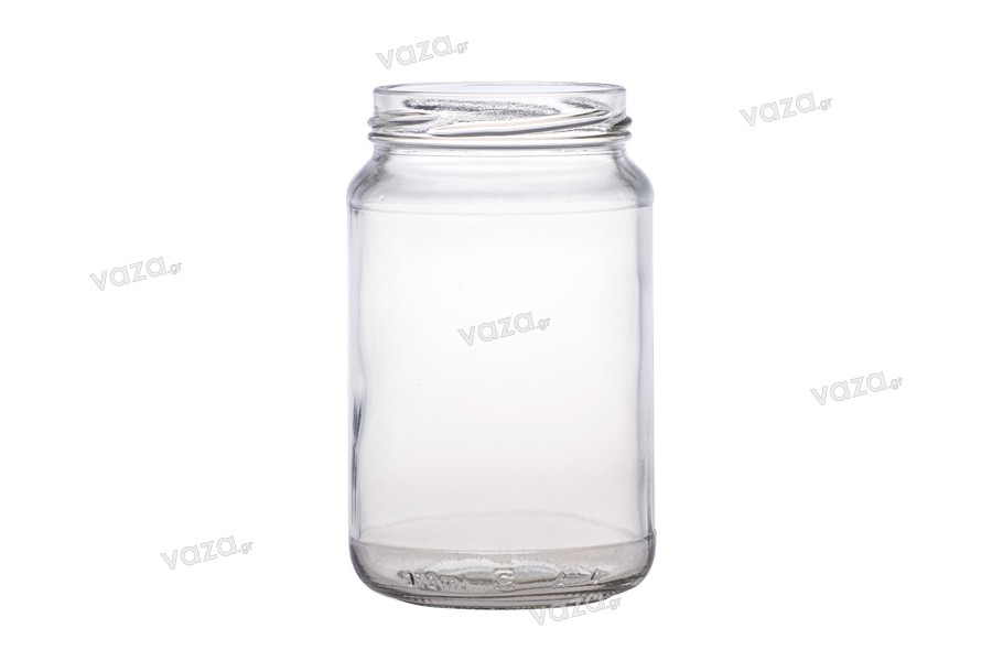 A standard 370 ml cylindrical glass jar to contain 500 gr of honey - 22 pcs