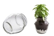 580ml plant pot glass jar for wedding or christening favors - available in a package with 60 pcs