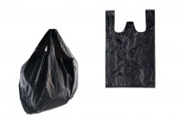 Black plastic bag in size 26x40 cm - 100 pcs