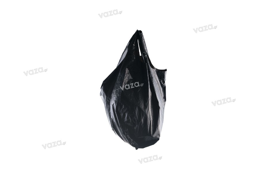 Black plastic bag in size 26x40 cm - 100 pcs