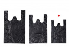 Black plastic bag in size 26x40 cm - 100 pcs