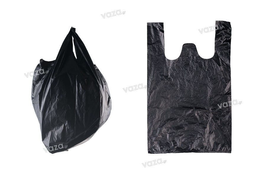 Σακούλα πλαστική 32x50 cm σε μαύρο χρώμα - 100 τμχ