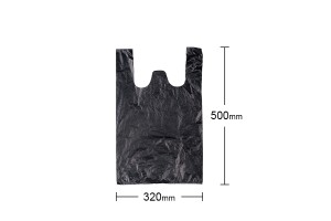 Black plastic bag in size 32x50 cm - 100 pcs-3