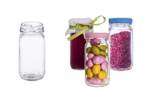 99ml cylindrical glass jar for sweets and almond candy treats. 