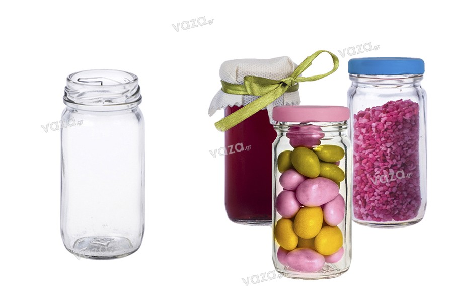 Längliches, zylindrisches Glas 99ml für Süßigkeiten und Mandelbonbons