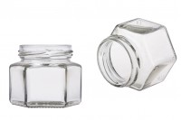 106ml hexagonal glass jar - 30 pcs.