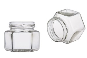Bocal hexagonal en verre 106ml - 30 pcs-εικόνα_προϊοντική