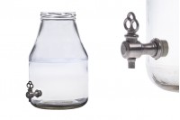 2650 ml drinks dispenser glass jar with tap