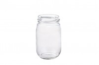 Pot en verre de 190 ml avec parois courbées et orifice pour couvercles T.O 53