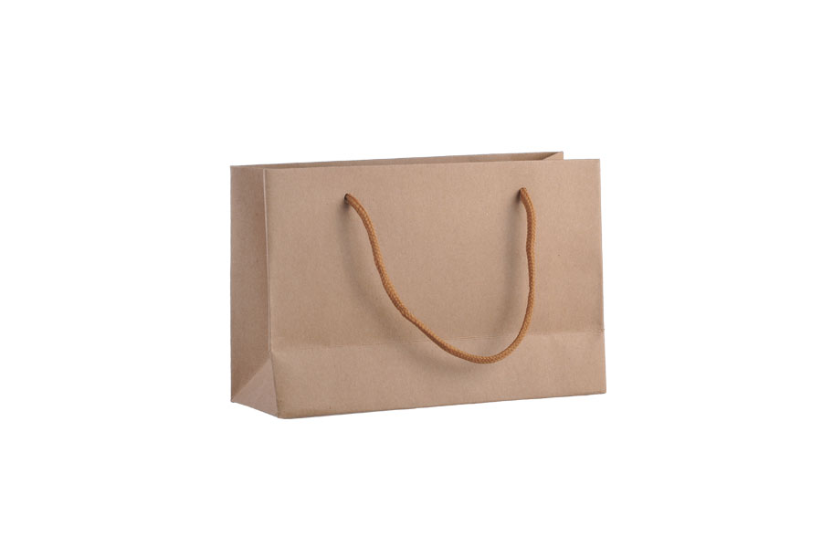 Geschenktasche aus Kraftpapier mit Baumwollhenkel  210x75x140