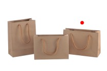 Geschenktasche aus Kraftpapier mit Baumwollhenkel  210x75x140