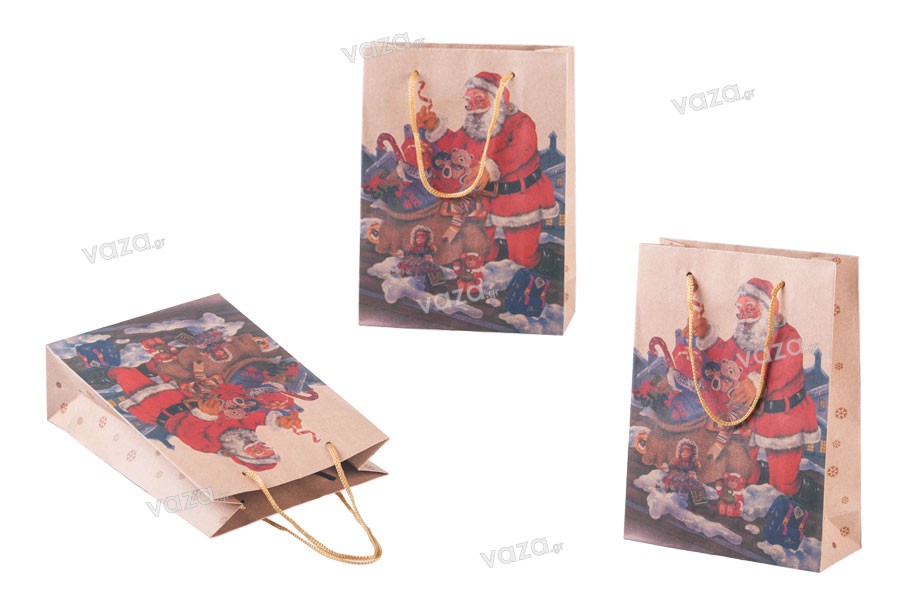 Busta regalo natalizia con maniglie a cordoncino 150x60x200 in 4 disegni