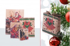 Busta regalo natalizia con maniglie a cordoncino 150x60x200 in 4 disegni