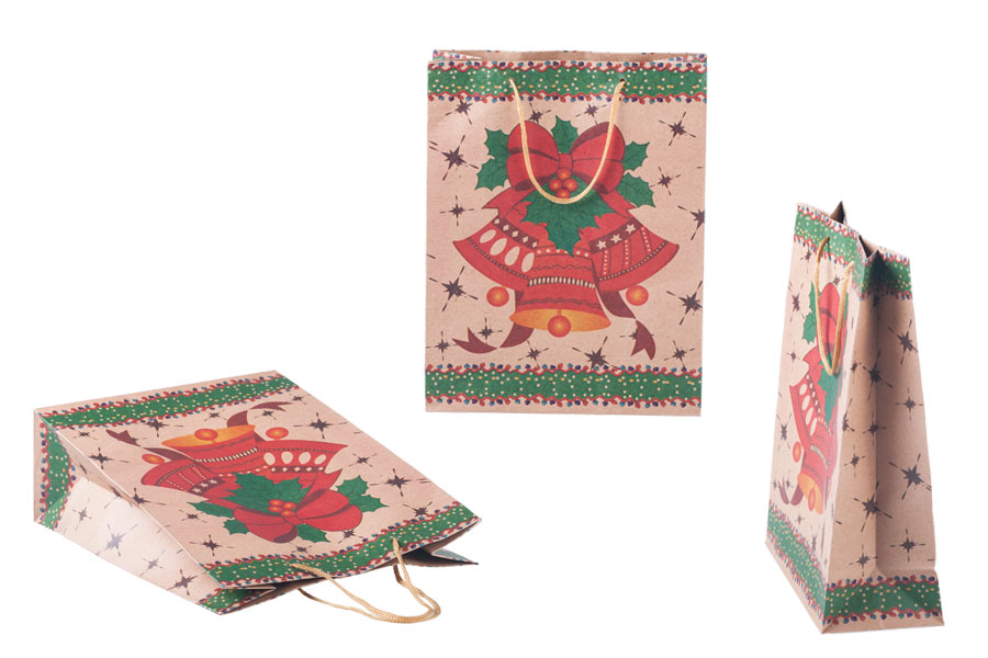 Sac cadeau de Noël avec cordon 190 x 80 x 240 en 4 motifs