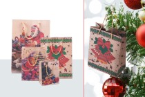 Sac cadeau de Noël avec cordon 190 x 80 x 240 en 4 motifs