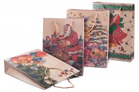 Busta regalo di Natale con cordino 240x80x330 in diversi modelli