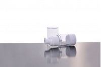 Flacon en plastique airless de 15ml pour crèmes transparent 