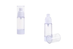Flacon transparente en plastique airless pour crème de 30 ml-3