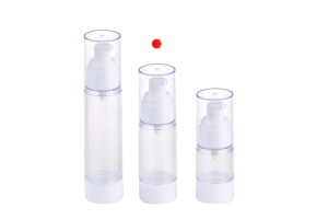 Flacon transparente en plastique airless pour crème de 30 ml-5