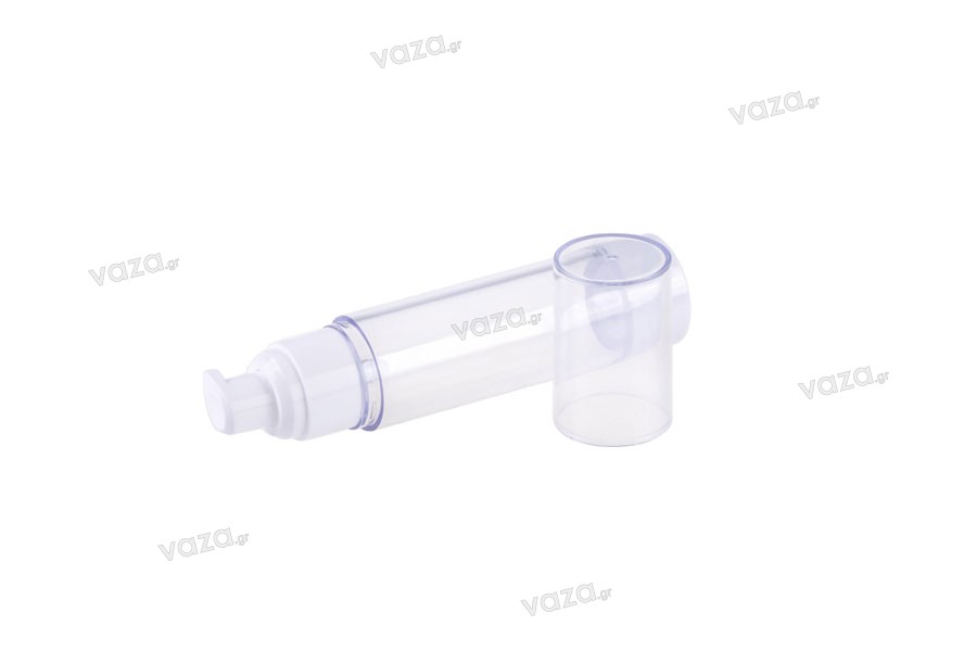 Shishe plastike Airless transparente për krem 50 ml 