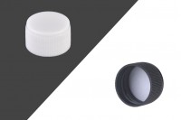 Καπάκι πλαστικό PP 24 άσπρο ή μαύρο με εσωτερικό παρέμβυσμα