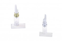 Transparent 5ml airless bottle with cap - in 2 colors 