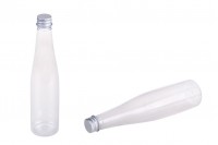 Μπουκαλάκι πλαστικό διάφανο 150 ml με ασημί αλουμινένιο καπάκι και εσωτερικό liner