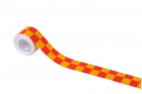 Marking PVC reflective tape in yellow/red with width 50 mm-one piece (roll) of 10 meters