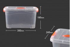 Boîte de rangement en plastique transparent 330x240x180
