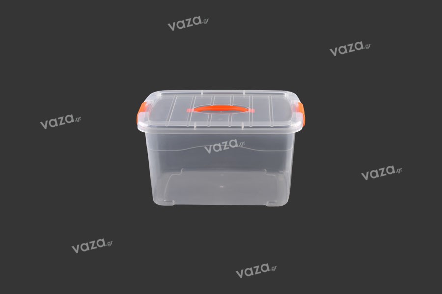 Κουτί αποθήκευσης πλαστικό διάφανο 410x290x220