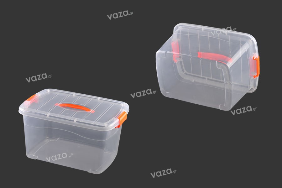 Aufbewahrungsbox aus Kunststoff transparent 410x290x220