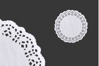 Paper lace doilies white color 140 mm - 100 pcs 