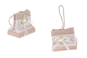 Μπομπονιέρες πουγκάκια χειροποίητα 74x44x67mm - 12 τμχ-εικόνα_προϊοντική