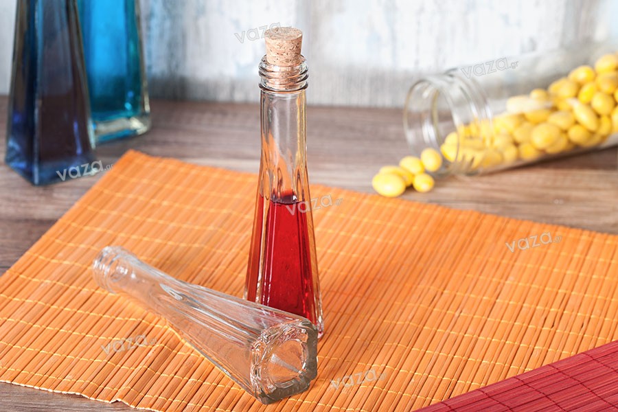 Bottiglia di vetro per olio-aceto, bevande o decorazione 42x163 -50 ml