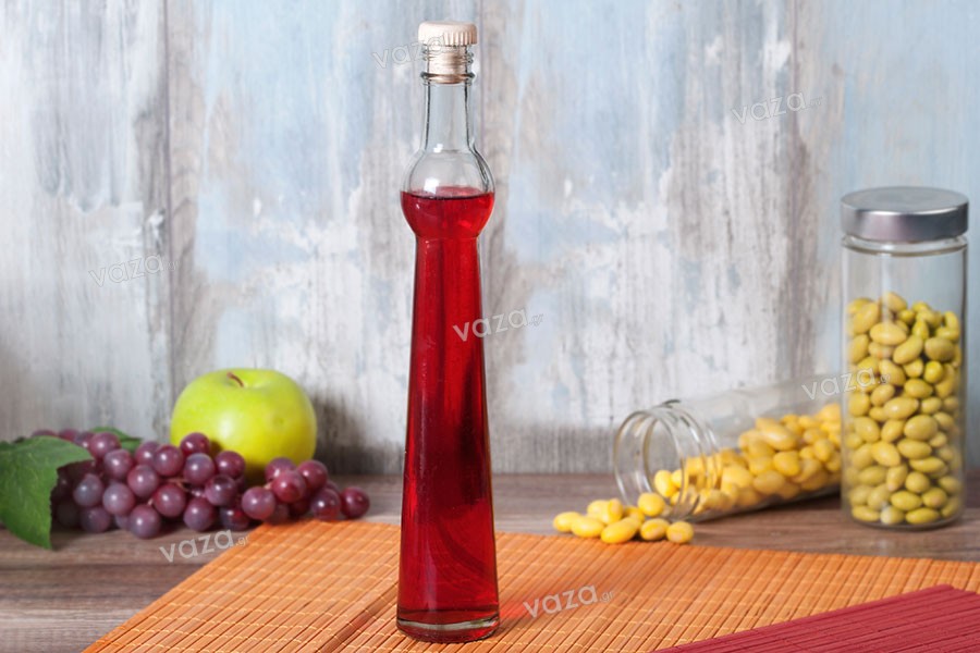 Bottiglia di vetro per olio-aceto, bevande o decorazione 53x300 - 210 ml