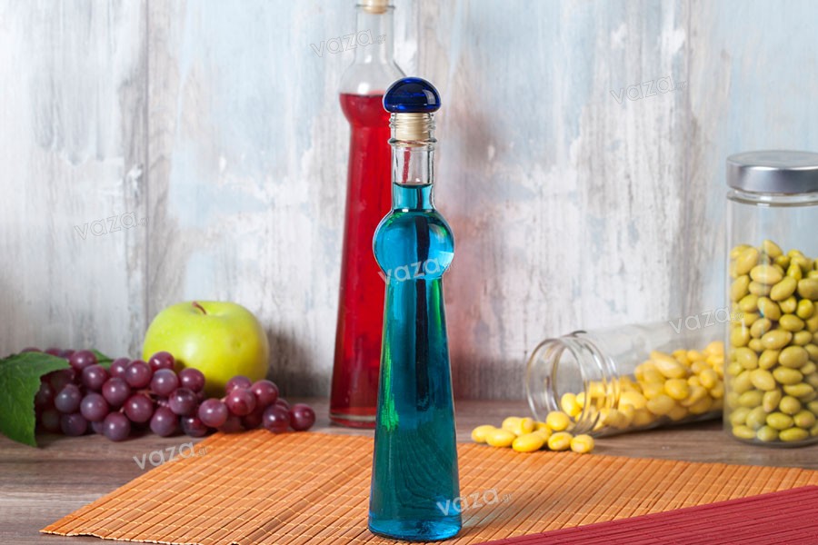 Bouteille en verre pour huile-vinaigre, boissons ou décoration 53 x 240 - 180 ml