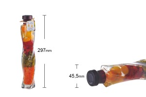 Glasflasche mit Gemüse für die Dekoration der Küche-320ml-εικόνα_σύνθεση
