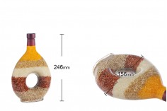 Glasflasche mit verschiedenen Früchten für die Dekoration der Küche -600 ml