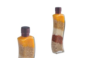 Bouteille en verre avec des légumes pour la décoration de la cuisine 180 ml-εικόνα_διαστάσεις