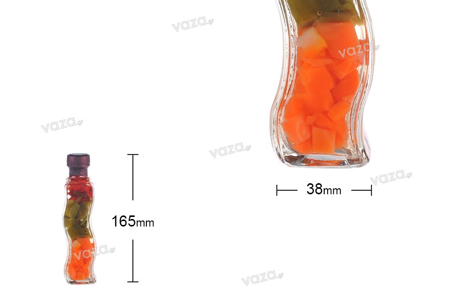 100ml Kitchen fruit veg decoration glass bottle