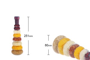 Glasflasche mit verschiedenen Früchten für die Dekoration der Küche-380 ml-εικόνα_διαστάσεις