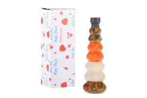 Bouteille en verre avec des légumes pour la décoration de la cuisine - 270 ml-εικόνα_διαστάσεις