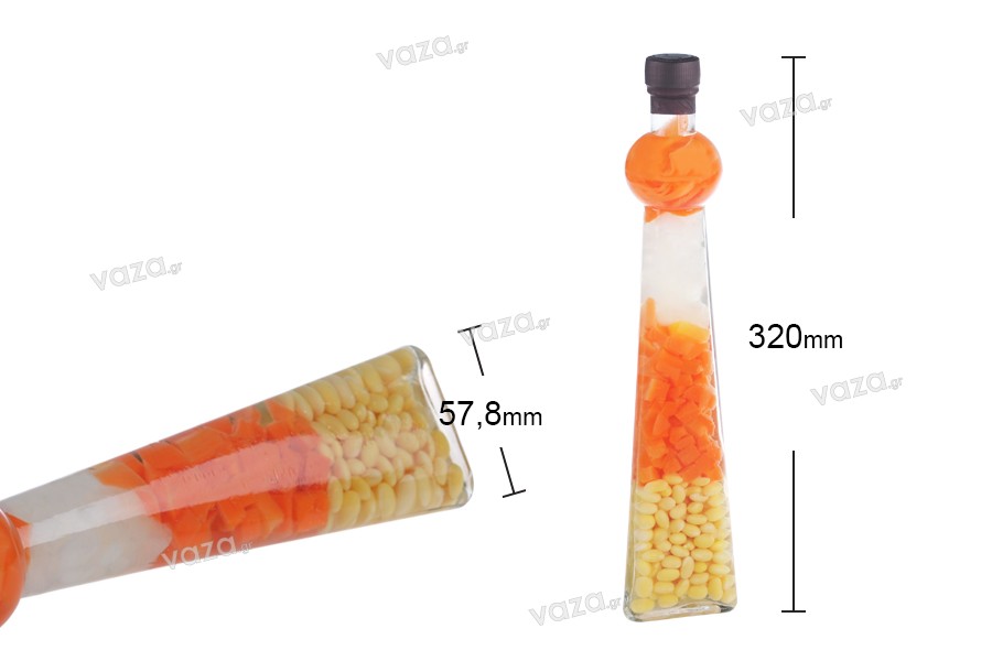 260ml Kitchen fruit veg decoration glass bottle