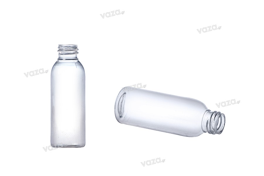 Μπουκάλι PET 55 ml διάφανο για κρέμες / έλαια / σαμπουάν PP 20