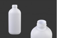 White 50ml plastic bottle with PP24 finish